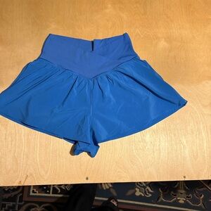 NWT Offline by Aerie Real Me Blue Flowy Skort Shorts Size Large